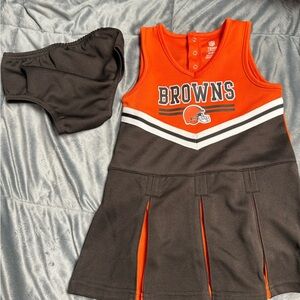 Cleveland Browns Cheerleader Dress and Diaper/Undwear Cover